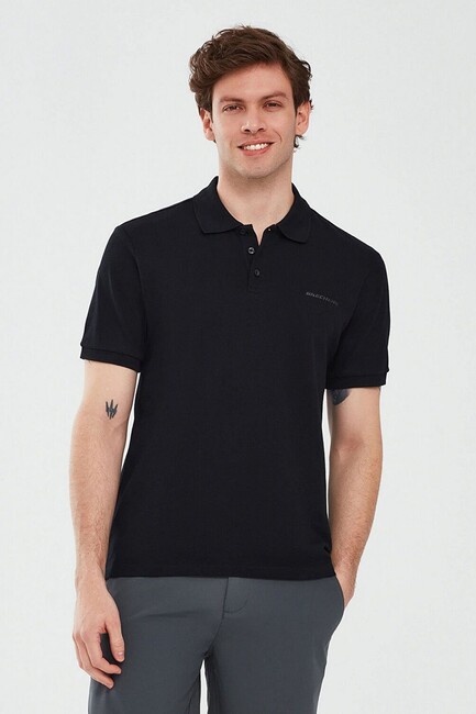 Erkek Short Sleeve Polo Tişört S211800-3817 Siyah (1)