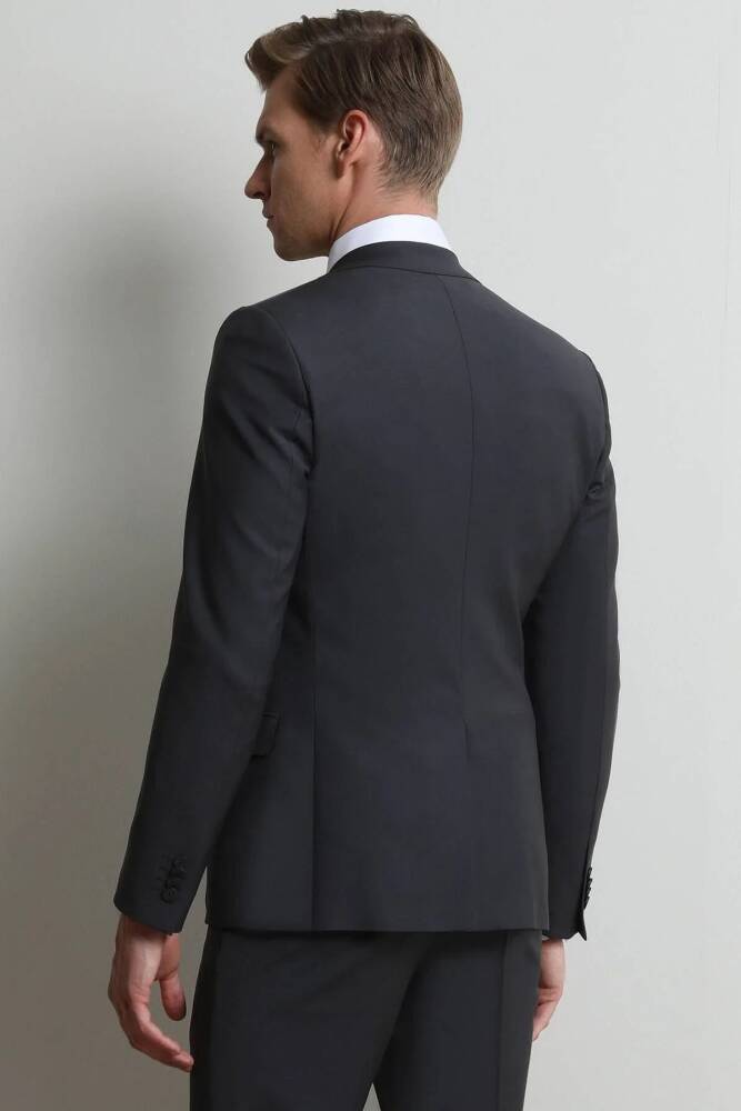 Erkek Slim Fit Takım Elbise 10120346 Siyah  - 4