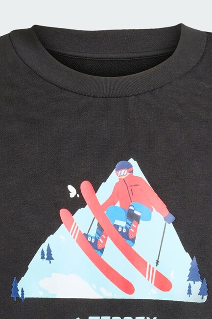 Erkek Snow Crew Sweat KE2320 Siyah - Thumbnail