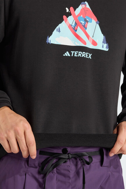 Erkek Snow Crew Sweat KE2320 Siyah - Thumbnail