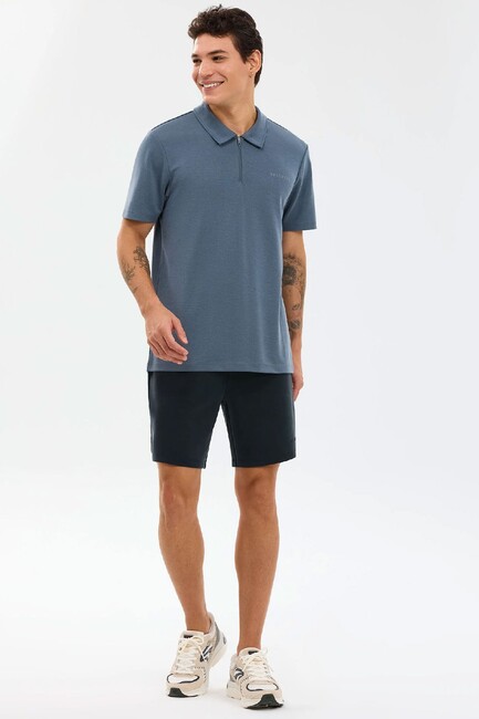 Erkek Soft Touch Pique Polo Tişört S2610086-3998 Gri - Thumbnail