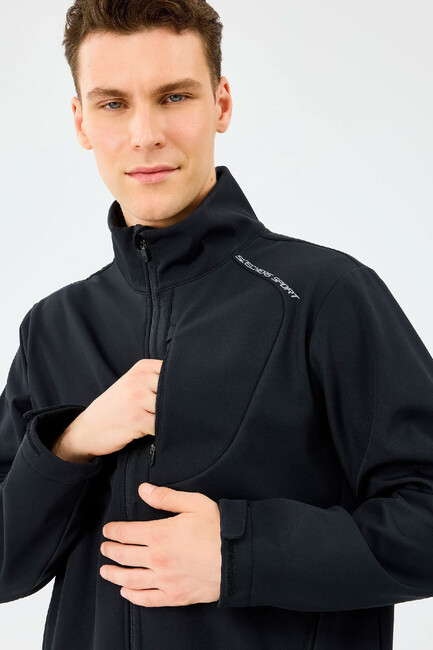 Erkek Softshell Basic Ceket S2520132-3817 Siyah - Thumbnail