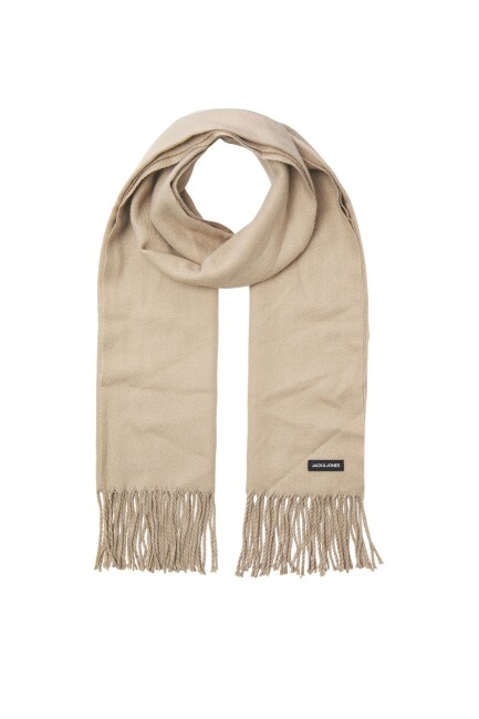 Erkek Solıd Woven Atkı 12140332 Ekru  (1)