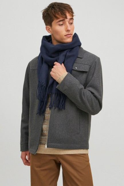 Erkek Solıd Woven Atkı 12140332 Lacivert 