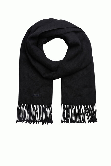 Erkek Solıd Woven Atkı 12140332 Siyah (2)