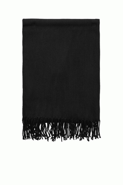 Erkek Solıd Woven Atkı 12140332 Siyah (3)