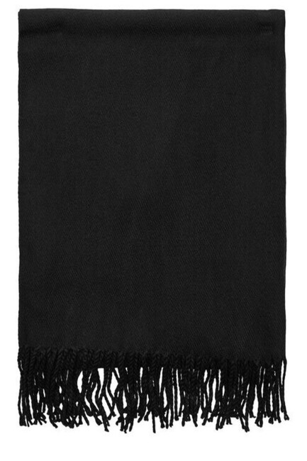Erkek Solıd Woven Atkı 12140332 Siyah  (2)