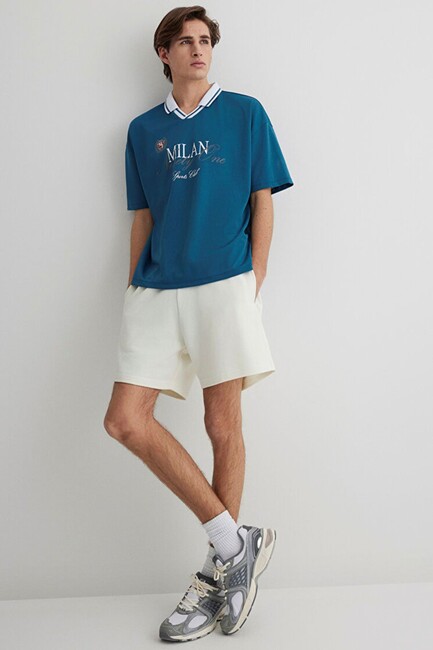 Erkek Şort 0410252-86420 Ekru (1)