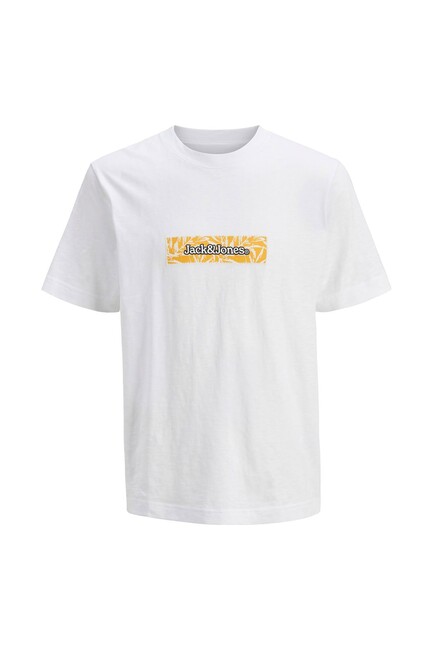 Erkek Splıt Aop Brandıng Tişört 12272993 Beyaz (3)