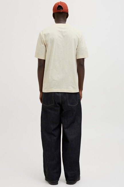 Erkek Splıt Aop Brandıng Tişört 12272993 Ekru (2)