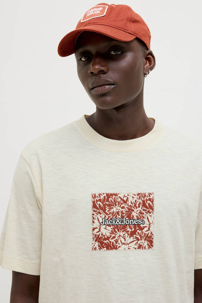 Erkek Splıt Aop Brandıng Tişört 12272993 Ekru 