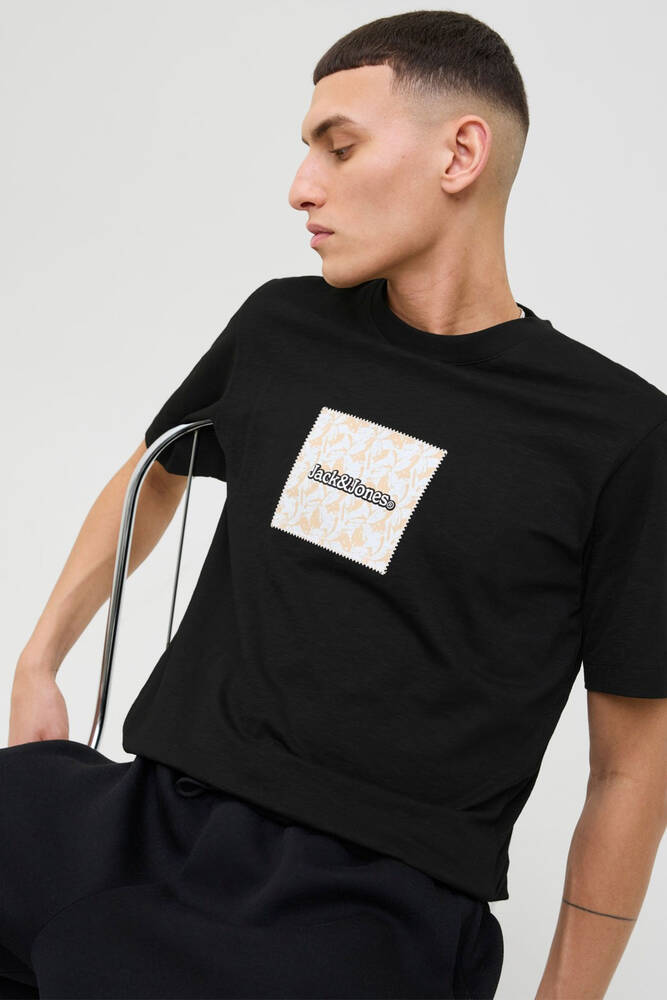 Erkek Splıt Aop Brandıng Tişört 12272993 Siyah 