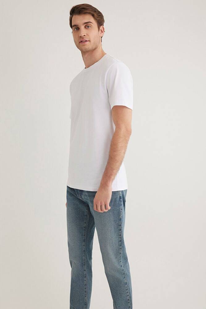 Erkek Stretch Basic Tişört 061747-620 Beyaz 