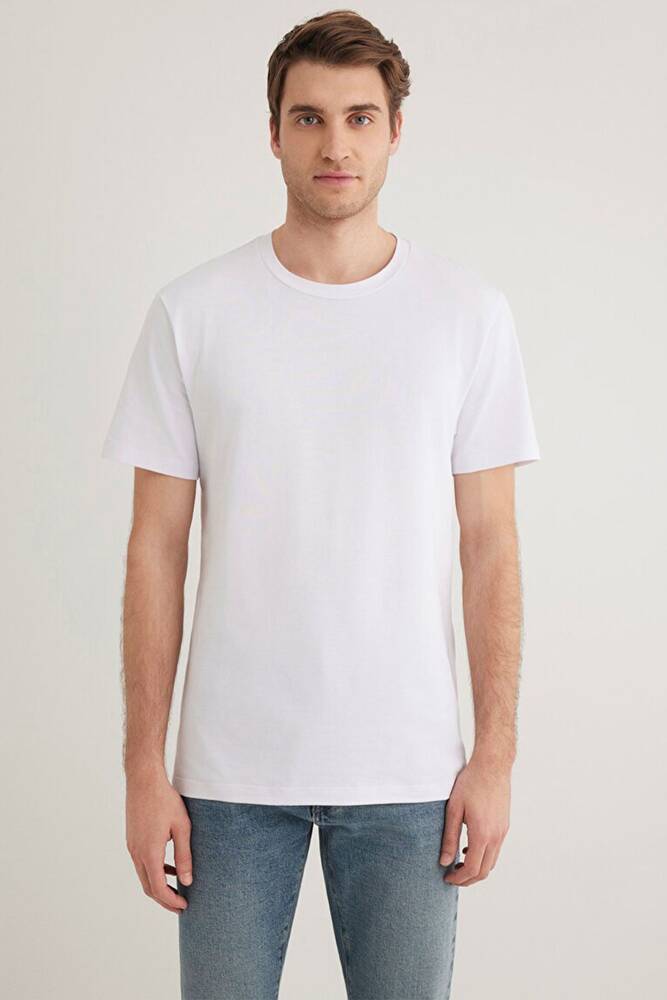 Erkek Stretch Basic Tişört 061747-620 Beyaz 