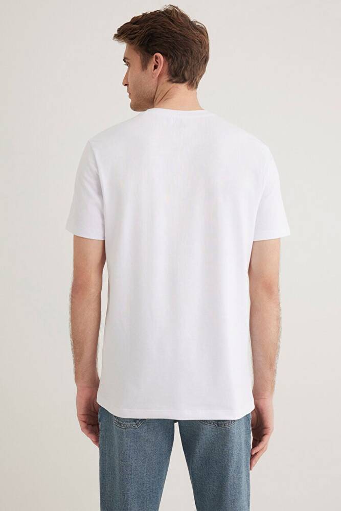 Erkek Stretch Basic Tişört 061747-620 Beyaz 
