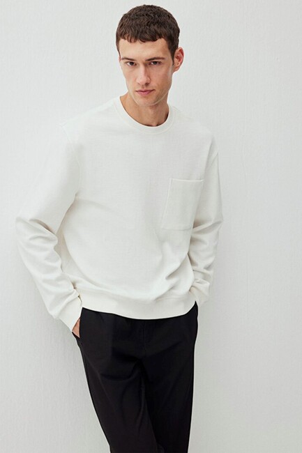 Erkek Sweat 0S10264-70057 Beyaz (2)