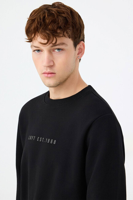 Erkek Sweat LF2037100 Siyah - Thumbnail