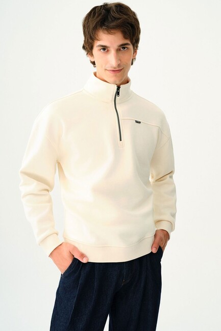 Erkek Sweat LF2037226 Ekru 