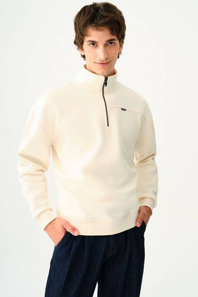 Erkek Sweat LF2037226 Ekru 