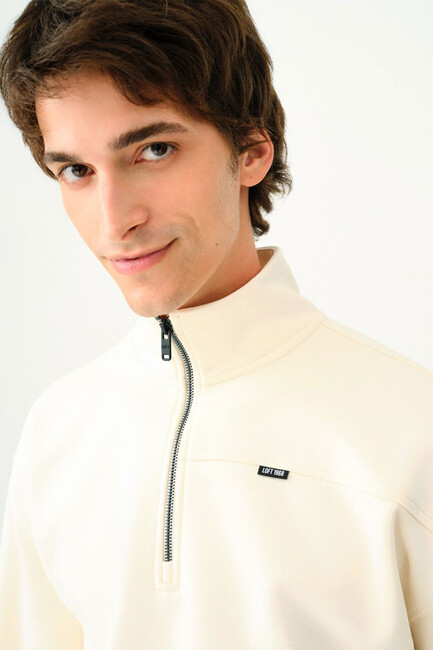 Erkek Sweat LF2037226 Ekru - Thumbnail