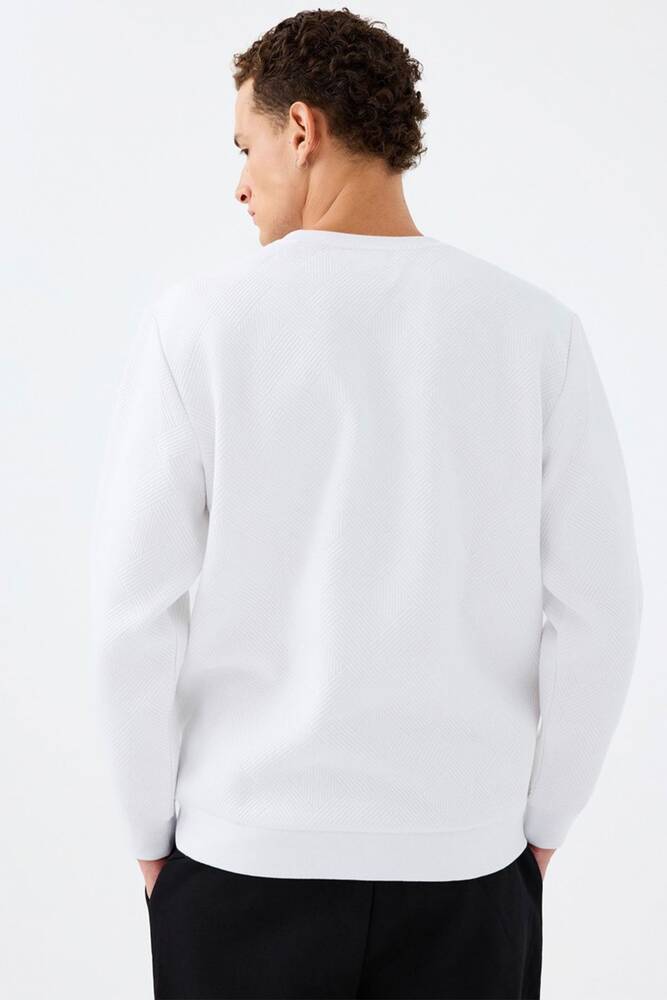 Erkek Sweat LF2040993 Beyaz 
