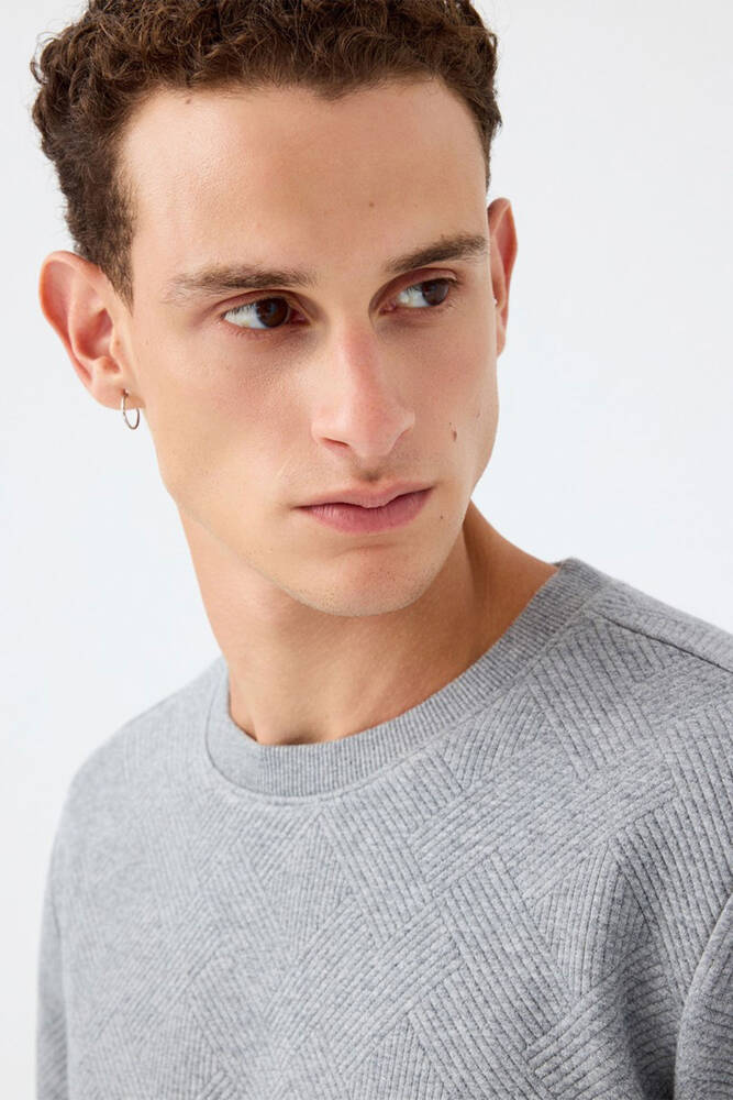 Erkek Sweat LF2040993 Gri 