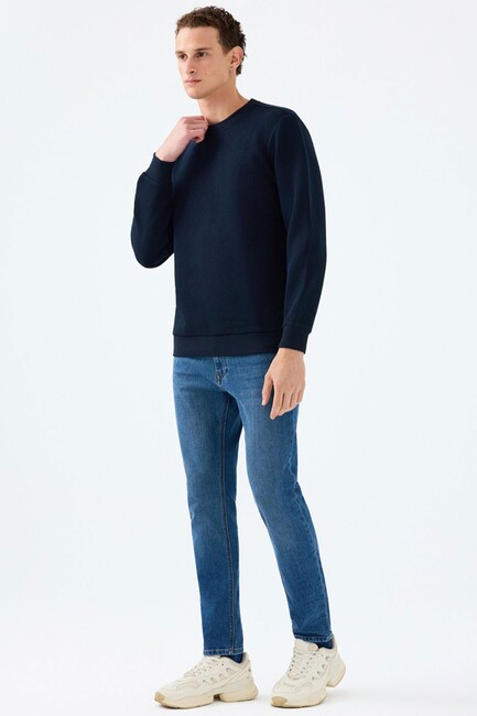 Erkek Sweat LF2040993 Lacivert (2)