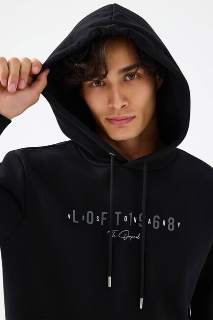 Erkek Sweat LF2041023 Siyah - Thumbnail