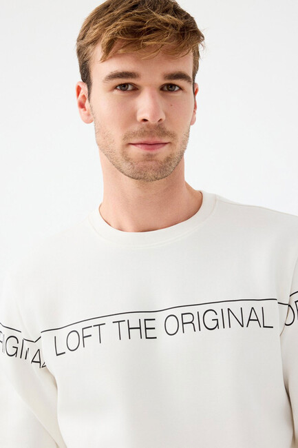 Erkek Sweat LF2041075 Ekru - Thumbnail