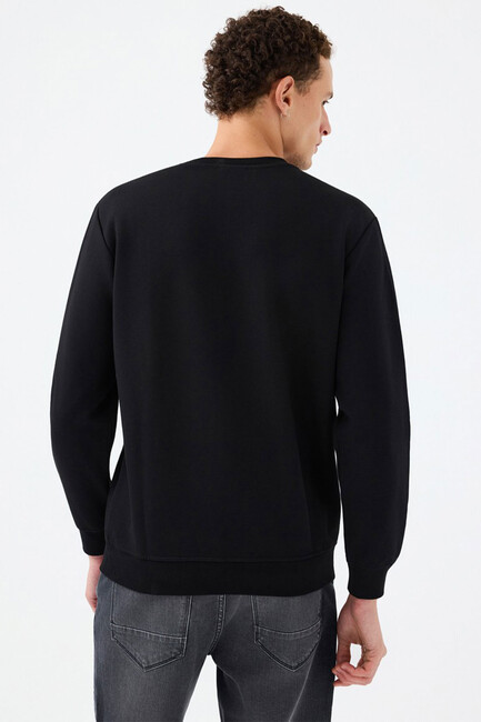 Erkek Sweat LF2041076 Siyah - Thumbnail