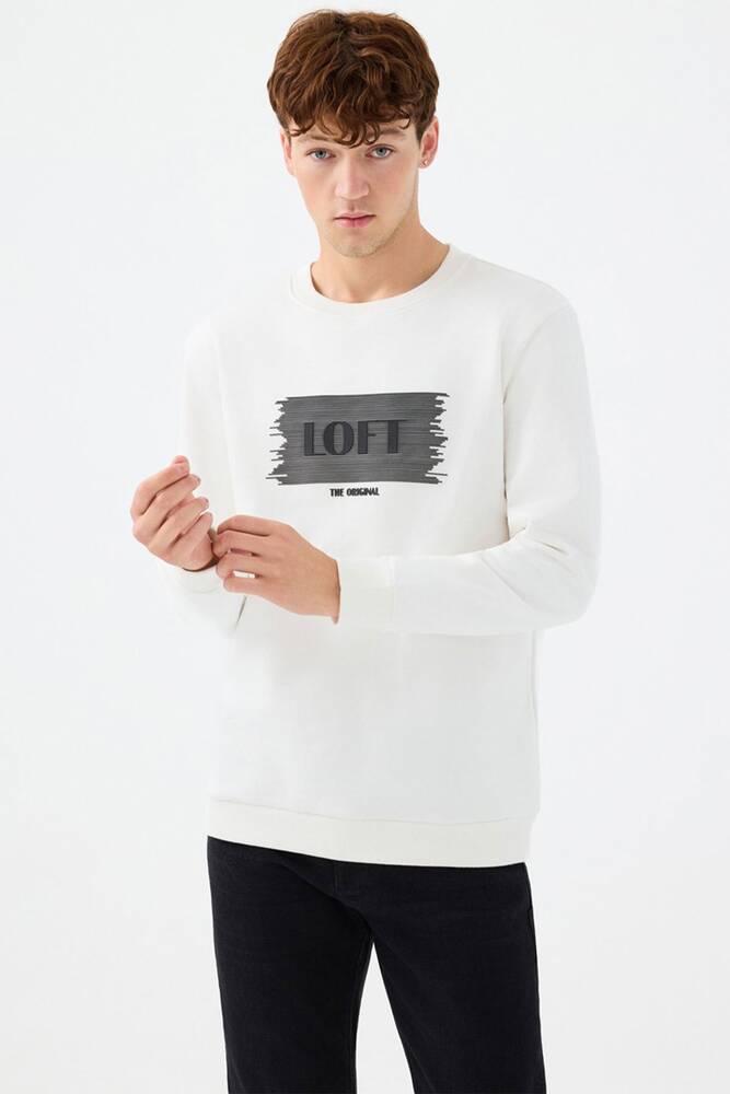 Erkek Sweat LF2041079 Ekru 