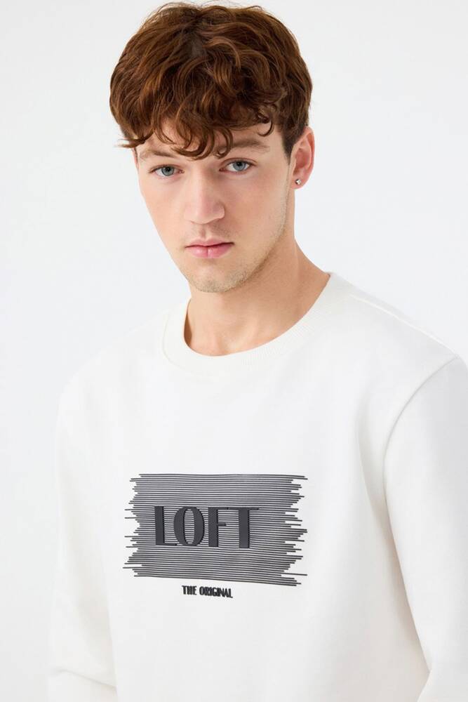 Erkek Sweat LF2041079 Ekru 