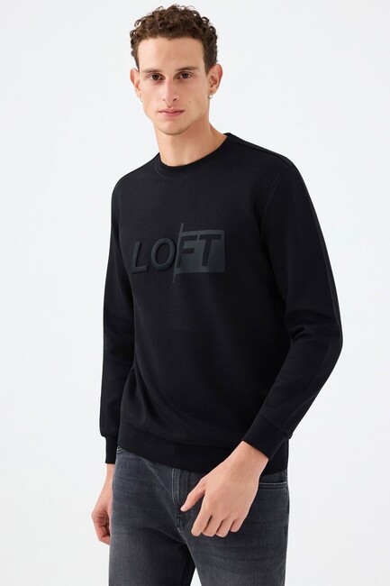 Erkek Sweat LF2041081 Siyah (1)
