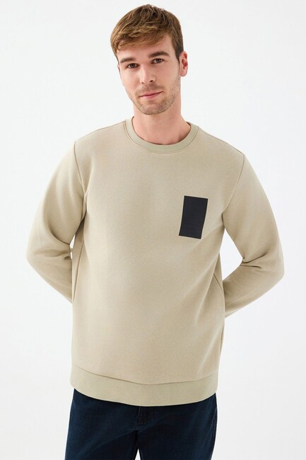 Erkek Sweat LF2041111 Bej 