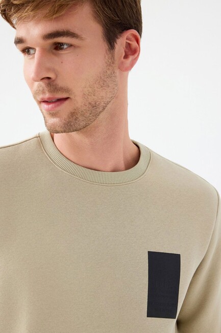 Erkek Sweat LF2041111 Bej - Thumbnail