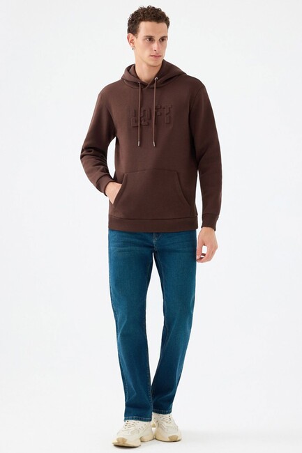 Erkek Sweat LF2041392 Kahve (2)
