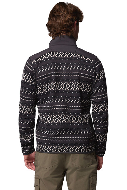 Erkek Sweater Weather Printed Yarım Fermuarlı II Polar Üst AO5809_012 Gri (2)