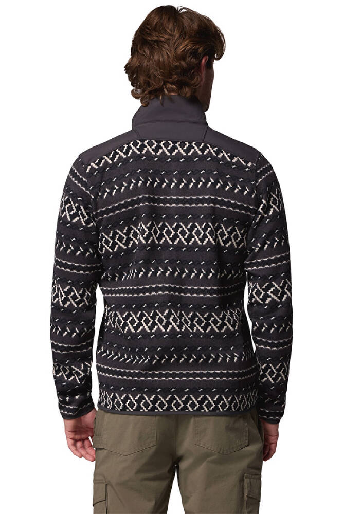 Erkek Sweater Weather Printed Yarım Fermuarlı II Polar Üst AO5809_012 Gri 