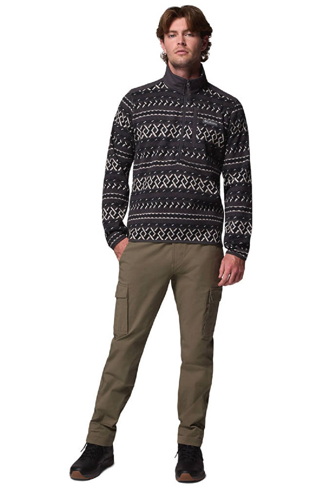 Erkek Sweater Weather Printed Yarım Fermuarlı II Polar Üst AO5809_012 Gri 