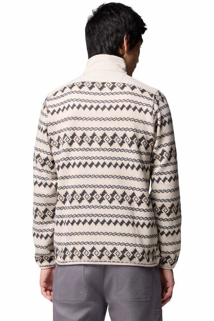 Erkek Sweater Weather Printed Yarım Fermuarlı II Polar Üst AO5809_280 Kahve (2)