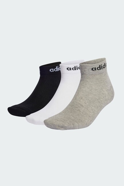 Erkek T Lın Ankle 3P Çorap IC1306 Gri (1)