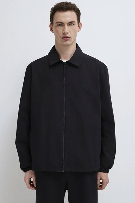 Erkek Tam Fermuarlı Gömlek 0211883-900 Siyah (3)