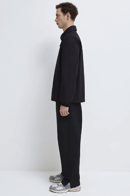 Erkek Tam Fermuarlı Gömlek 0211883-900 Siyah - Thumbnail