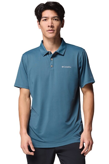 Erkek Tech Traıl Utılıty Kısa Kollu Polo Tişört AM1495_429 Mavi (1)