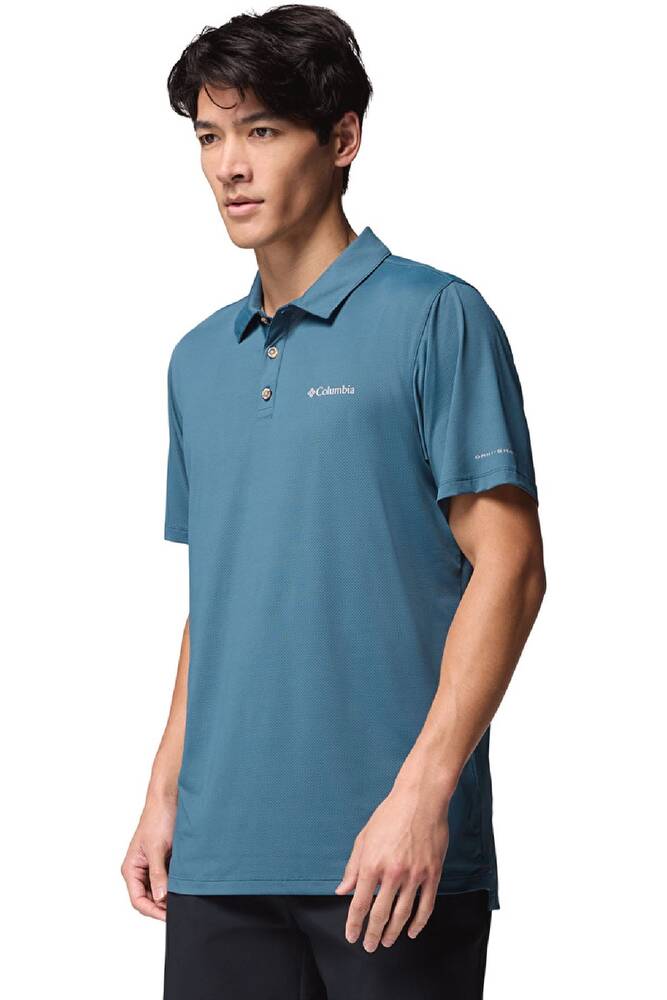 Erkek Tech Traıl Utılıty Kısa Kollu Polo Tişört AM1495_429 Mavi 