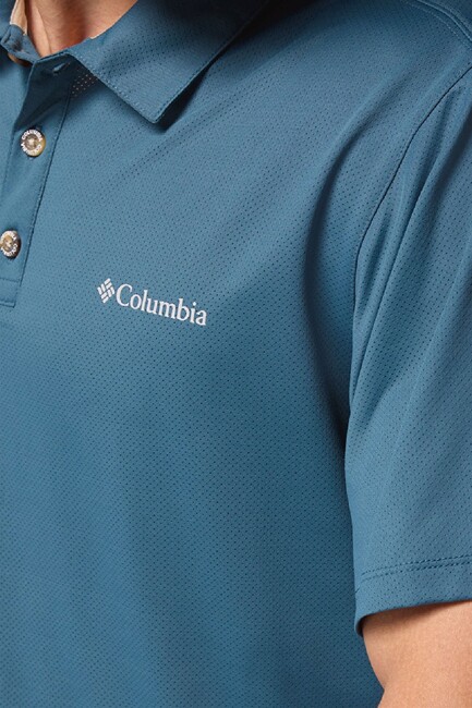 Erkek Tech Traıl Utılıty Kısa Kollu Polo Tişört AM1495_429 Mavi - Thumbnail