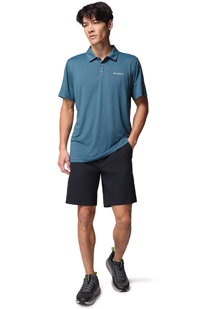 Erkek Tech Traıl Utılıty Kısa Kollu Polo Tişört AM1495_429 Mavi 