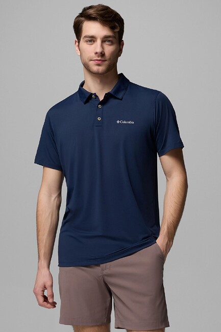 Erkek Tech Traıl Utılıty Kısa Kollu Polo Tişört AM1495_465 Lacivert (1)