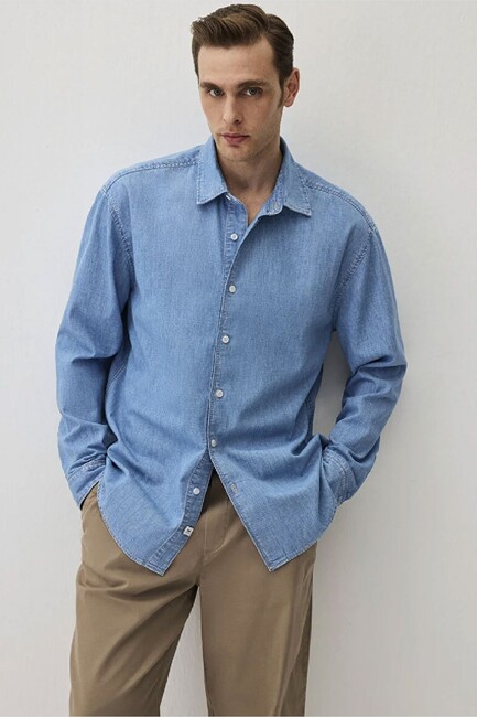Erkek Theo Mavi Edition Gömlek 0211655-90893 Mavi (1)