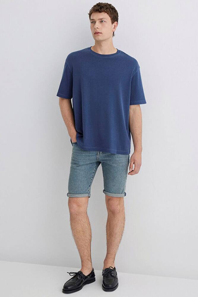 Erkek Tım 90'S Street Comfort Denim Şort 0428489645 Mavi 